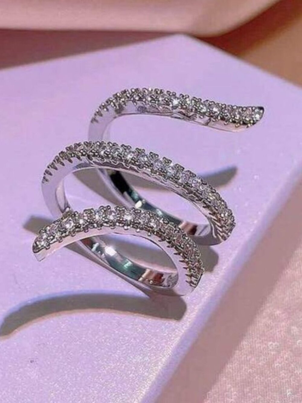 Elegant SilverSpiral Ring N1223